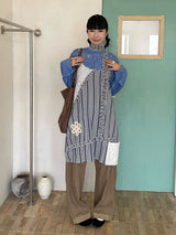 UnsocialNight春夏新作オリジナルデザインチェック柄キャミソールパッチワークワンピースチョーカーセット