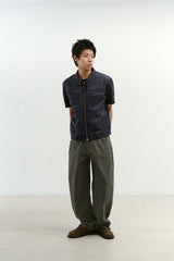 Semi Curved Herringbone Twill Pants (Khaki)