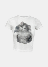 Gaze Cat Short Sleeve T-shirt