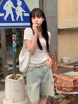 Cargo Denim Bermuda Half Pants