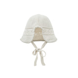 Blossom Hole Bonnet Hat (Cream)