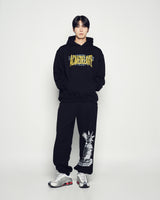 25FW ダブルレイヤーロゴフーディー ブラック