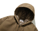 Over Dying Hooded Work Jacket (Beige)