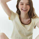 RVS Ringer Cropped T-Shirt Yellow