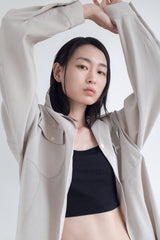 Stretch roll up shirt, Beige
