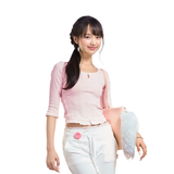BLOSSOM BACK-RIBBON TOP [PINK]