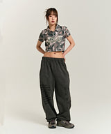 939 LOGO COLLAR CROP TOP (CAMO)