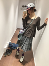 YWD PLAID PLEATS SKIRT (3color)