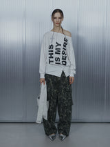 BOLD LETTERING LOOSE TOP / WHITE