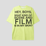 フィルムレタリングオーバーサイズショートスリーブTシャツ