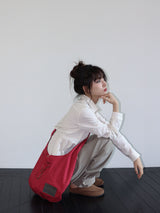 リバーシブルポケットバッグ (RED & NAVY)