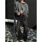 [Unisex] サイドラインブーツカットパンツ(2color)