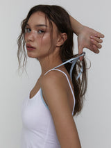 Layered Halter Top_White