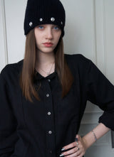 FROST BUTTON BEANIE
