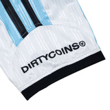 DirtyCoins ストライプ サッカー ジャージ ベビーブルー ホワイト
