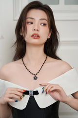 ブラックデイジーネックレス / BLACK DAISY NECKLACE