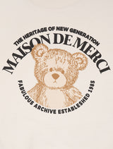 Women's Regular Fit Bear Friends クロップドスウェットシャツ クリーム (FCF1TS202W)