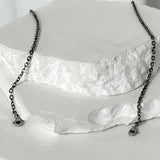 ss-Original mask chain necklace_black silver