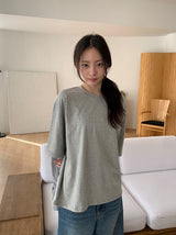 [unisex]メパン ストライプ レイヤード ロングスリーブ ティー