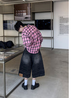 リバースオールドバミューダデニムパンツ