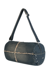 DENIM BARREL BAG