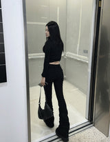 ロングレッグシャーリングシルエットパンツ