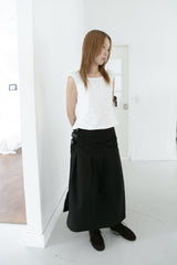 3 belt wrap cotton skirt(3colors)