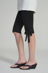Candy Bow Capri Pants, Black