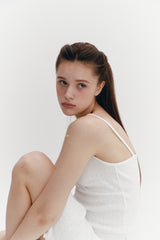 Wave Flare Dress Ivory