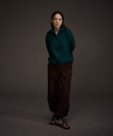 W COLOR MIX KNIT ZIP-UP CARDIGAN GREEN