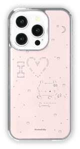 Key Charms SET) Lovely Angel Kitten MagSafe iPhone Case 