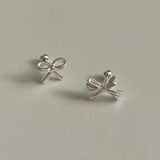 (silver925) ラブリーリボンピアス type2 *silver