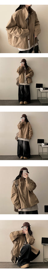 Flex waist string two-pin tuck snap wide denim pants