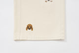 PUPPY EMBROIDERED CREAM DYED STRAIGHT DENIM code 26226