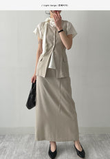 Momento Linen Long Vest