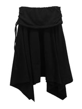 Folding Unbalanced Flare Midi Skirt