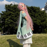 Mint Polka Dot Piano Bag