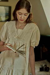 ULLALA PAJAMA Bella Short-sleeve Twp-piece Cream[24149WTSSN]