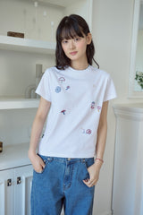 26SS★ マッシュルームステッチクロップ半袖Tシャツ