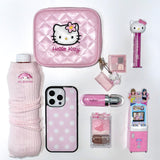 s ドット. (pinkwhite) グラスバンパーiPhoneケース