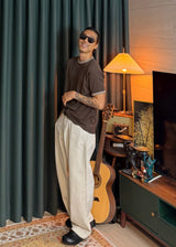 Waffle-Knit Short-Sleeve T 4COLOR