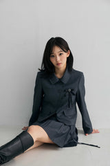 SWAN CROP JACKET / CHARCOAL