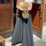 Flared knit skirt