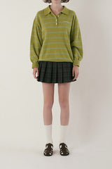 Cozit stripe knit_olive