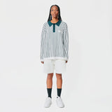 STRIPED POLO SWEATER