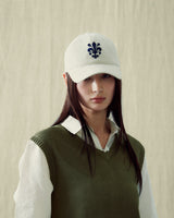 Stranger Emblem Baseball Corduroy Cap (Beige)