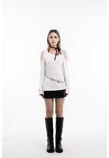 Four seasons low rise banding mini skirt (2 colors)