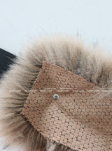 a mink fur ethnic wide belt