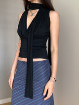 Blissing Scarf Sleeveless T-shirt