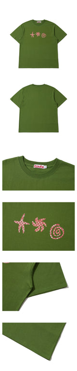 ドゥードゥルTシャツ - グリーン